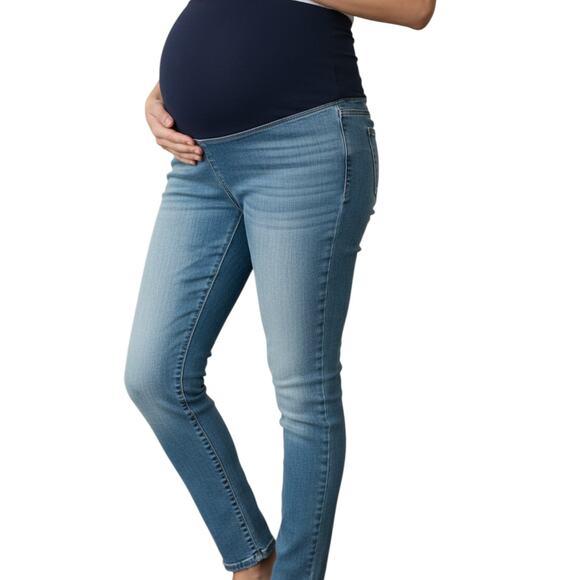 Isabel Maternity by Ingrid & Isabel Denim - NWT Isabel Maternity Jeans Womens 14 32R Blue Skinny Jeggings Stretch Over-Belly